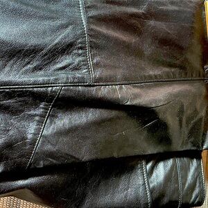 Black leather pants never worn purchased to ride motorcycle